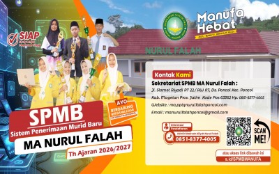 INFORMASI PENERIMAAN PESERTA DIDIK BARU MA NURUL FALAH PONCOL MAGETAN TAHUN PELAJARAN 2026/2027 M